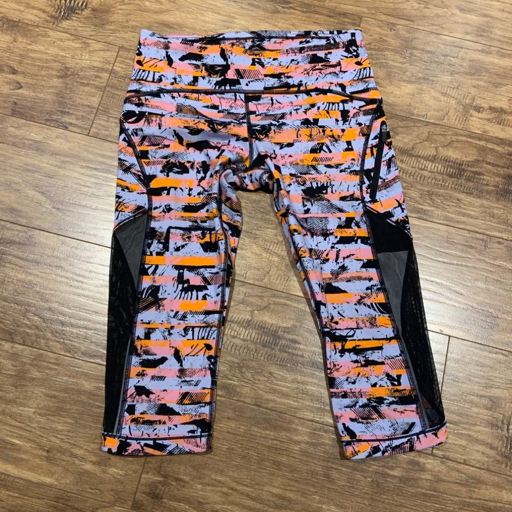 Lululemon colourful mesh side capri leggings